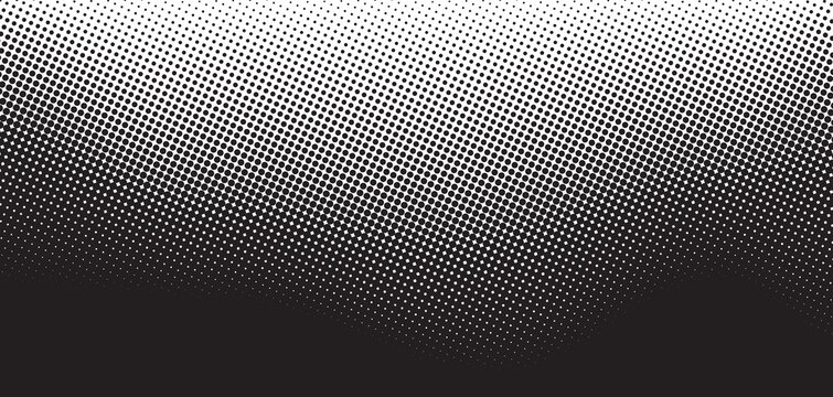 Gradient Modern Backdrop. Fade Vintage Texture. Monochrome Pattern. The halftone texture is monochrome.