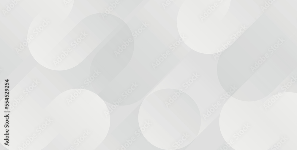 Aufkleber Abstract background with gray circle. White and grey abstract modern transparency circle presentation background. Vector circles template vector design. Object web design. Round shape. Minimal poster.