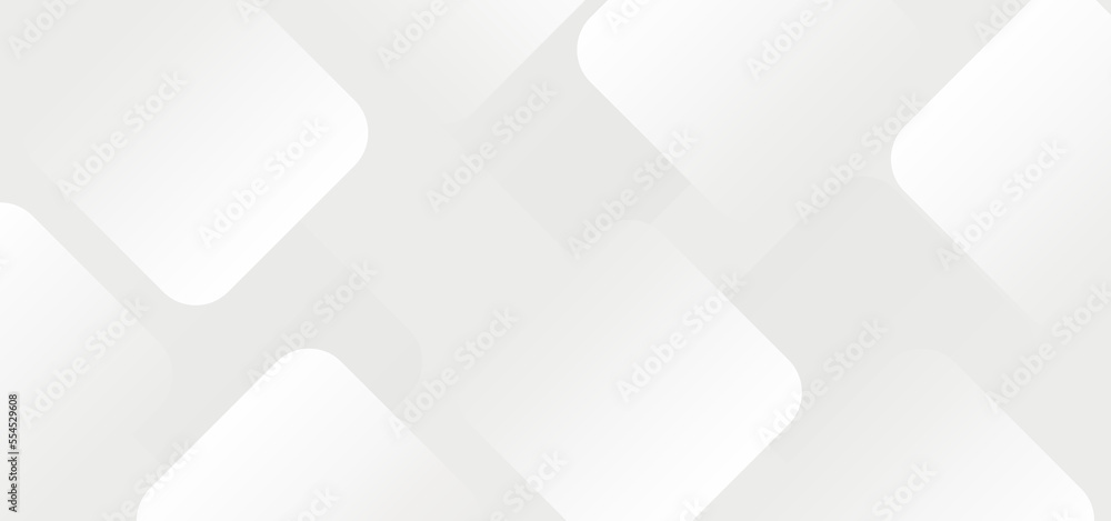 Poster Vector Abstract geometric shape from gray cubes.