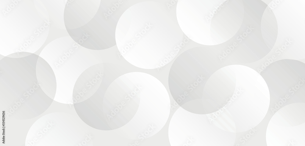 Poster White and grey abstract modern transparency circle presentation background. Vector circles template vector design.