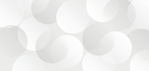 White and grey abstract modern transparency circle presentation background. Vector circles template vector design.