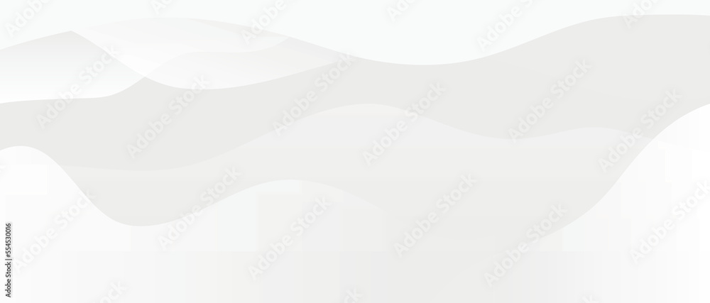 Poster Abstract white and light gray wave modern soft luxury texture with smooth and clean vector subtle background.