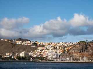 Fototapeta na wymiar San Sebastian de la Gomera town, capital of the island