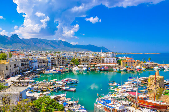 Kyrenia Old Harbour view in North Cyprus