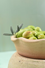 green raw olive fruit