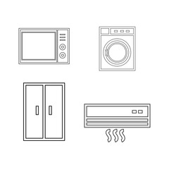 Home appliance icon  line art vector.