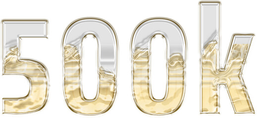 500k yellow gold melt text metal metallic lettering word