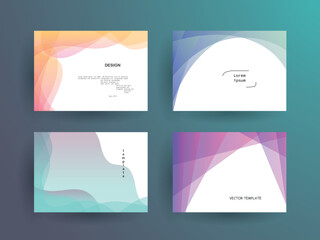 Geometric pattern background texture for brochure cover design.  gradient color gradient banner template. Abstract vector wave shape for presentation templates