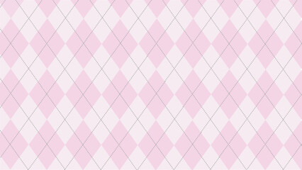 Argyle vector pattern. Pink light striped background vector illustration.