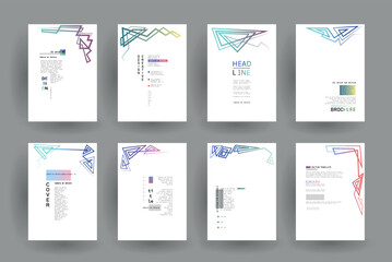 Geometric pattern background texture for brochure cover design.  gradient color gradient banner template. Abstract vector wave shape for presentation templates