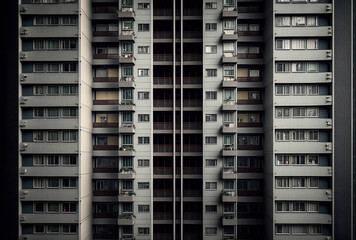 Fototapeta na wymiar HK apartment building. Generative AI