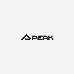 Strong peak logo with mountain shaped Letter P