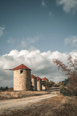 Ancient Greek windmills Melia Evros Greece