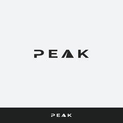 Obraz premium Peak logo with mountain shaped letter A 