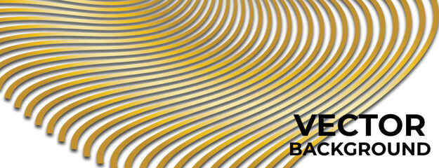 Abstract background with lines. Gold Warp Vector Background Design
