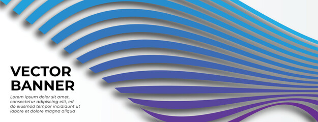 Purple Blue Gradient Warp Banner Design