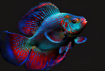 fish with lovely colour that are unique and vibrant. Generative AI