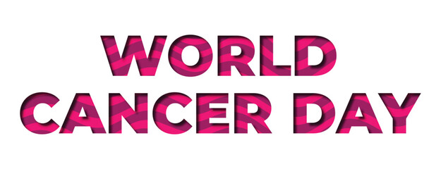 Fototapeta na wymiar World Cancer Day with Abstract Background