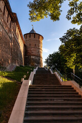 Nizhny Novgorod Kremlin. Towers of the Nizhny Novgorod Kremlin. Sights of Nizhny Novgorod.