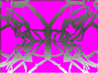 Abstract, Grey Patterns, set against a Pink background, 3d, within a Border