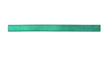 Beautiful green ribbon isolated on white background