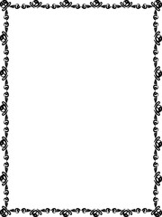vector frames black on a white background