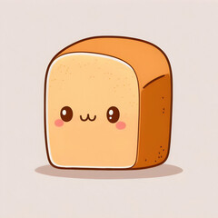 Fototapeta premium Adorable and cute bread illustration
