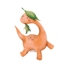 Cute Baby Dinosaur watercolor, Baby Dinos Nursery Decor, Cute Animals illustration, Watercolor illustration, Clipart For Kids.