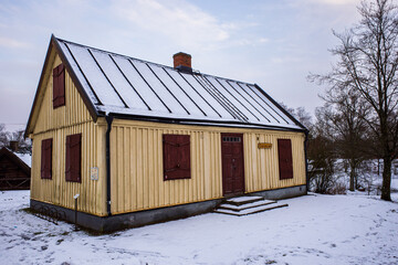 Old building in Hembygdsparken in H&auml;ssleholm, Scania, Sweden.