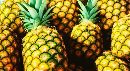 close up of pineapple