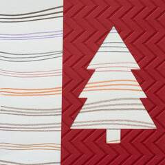 holiday tree with wavy lines