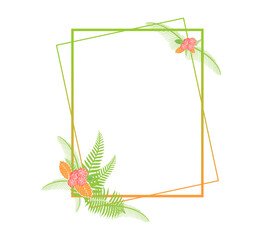 Flower wedding frames for invitations, stickers, souvenirs, gifts and ornaments.