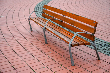 Hostile architecture. Bench with metal armrests designed to stop people laying down. Defensive...