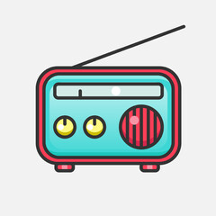 Modern radio icon cartoon style. - Vector.