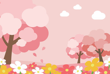 背景イラスト_桜の背景