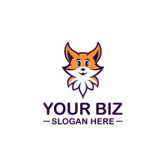 Cute Fox Logo template