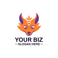 Cute Fox Logo template