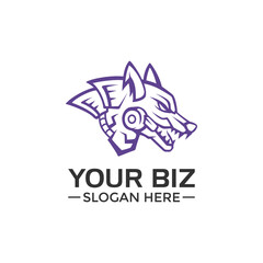 Mechanical Wolf design template