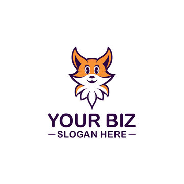 Cute Fox Logo template
