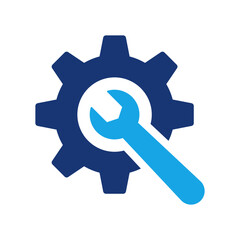 Wrench and gear icon