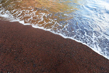 Hawaii Maui Hana Kaihalulu red sand beach