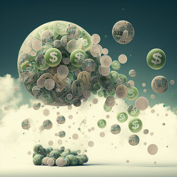 stock and currency volatility concept illustration generative ai