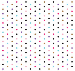 Colorful Hand drawn polka dot abstract background. Seamless dot background