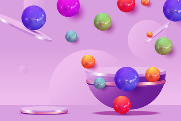 3d podium platforms for product display