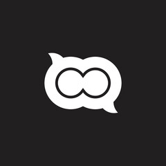 simple geometric cloud symbol logo vector