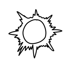 Sun Icon hand drawn