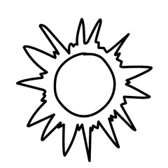 Sun Icon hand drawn