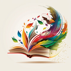 Literature symbol illustration for logo or design. Generative AI.