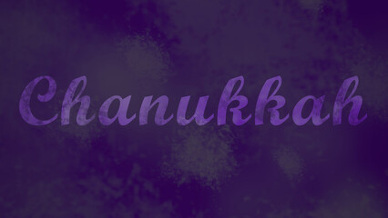 Script Style Chanukkah Greeting against Blue Sky with Flares