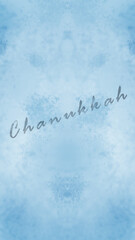 Blue Grunge Phone Wallpaper with Chanukkah Heading